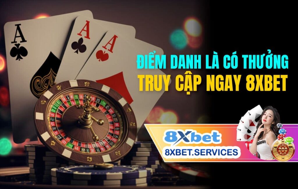 Hình ảnh về quảng cáo 8Xbet - Điểm danh là có thưởng