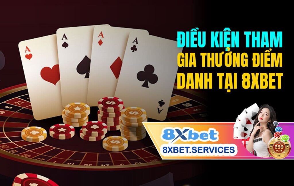 Hình ảnh về điều kiện tham gia thưởng điểm danh tại 8Xbet